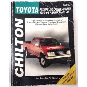 Chilton 1989-96 Toyota Repair Manual 68602 PickUp Truck Land Cruiser 4Runner